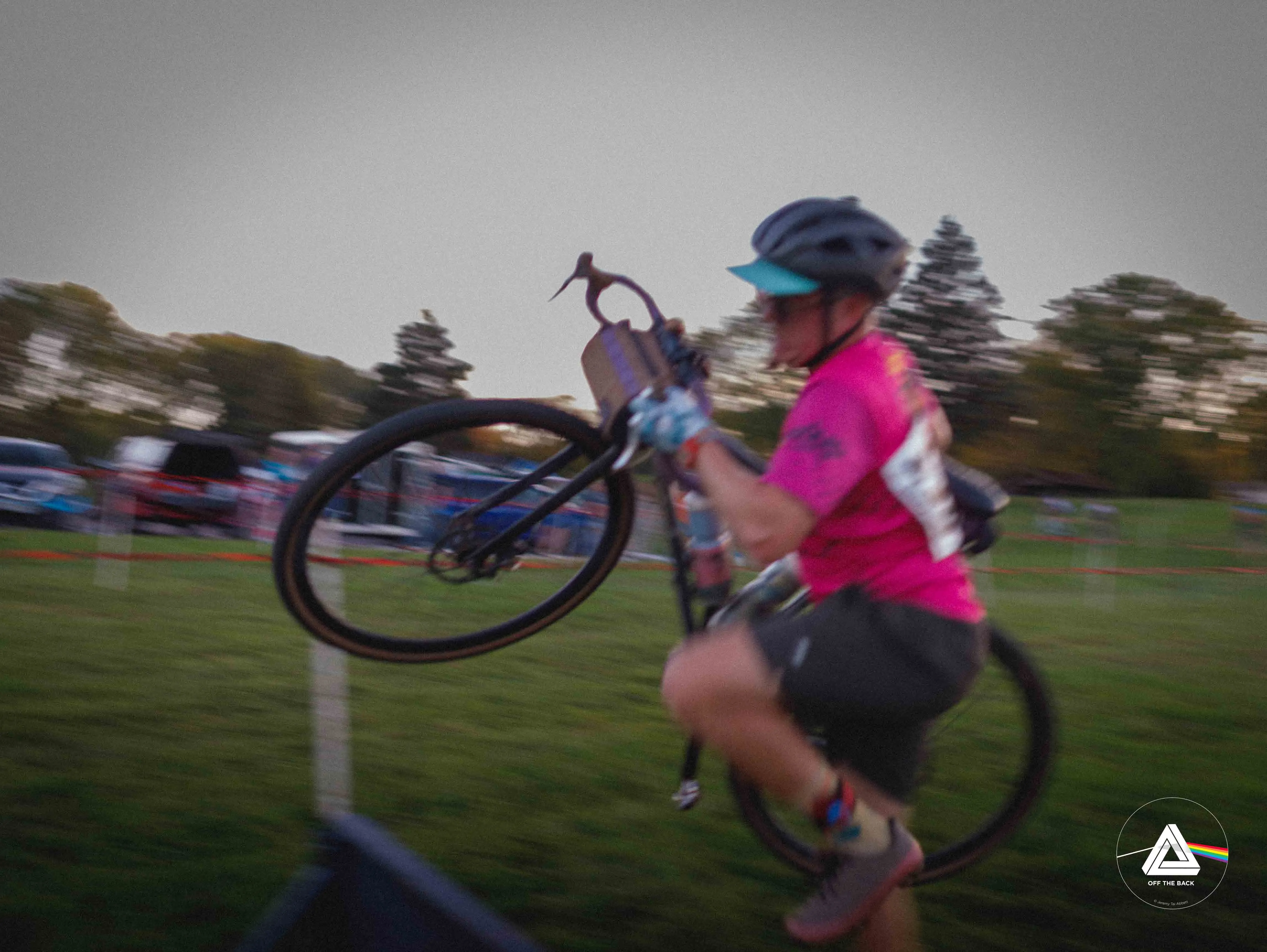 Anders Borg Hanson of Hand Up Racing jumping the barriers